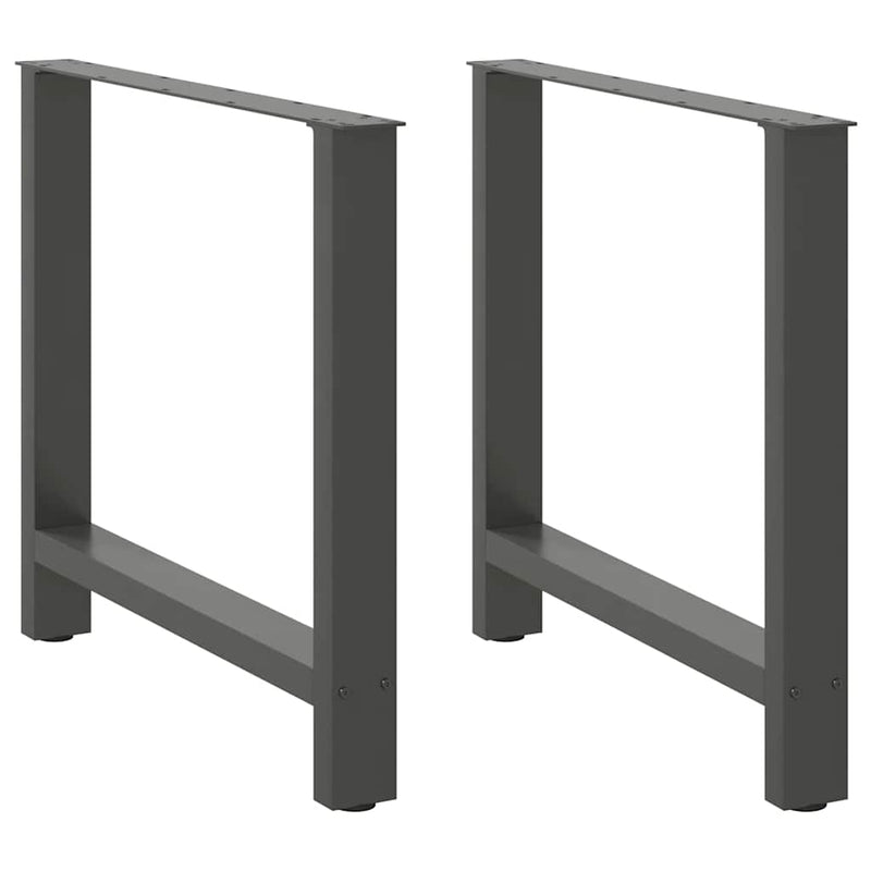 vidaXL 2 db antracitszürke acél étkezőasztalláb 70x(72-73) cm