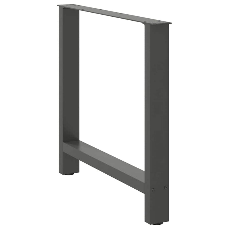 vidaXL 2 db antracitszürke acél étkezőasztalláb 70x(72-73) cm