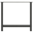 vidaXL 2 db antracitszürke acél étkezőasztalláb 70x(72-73) cm