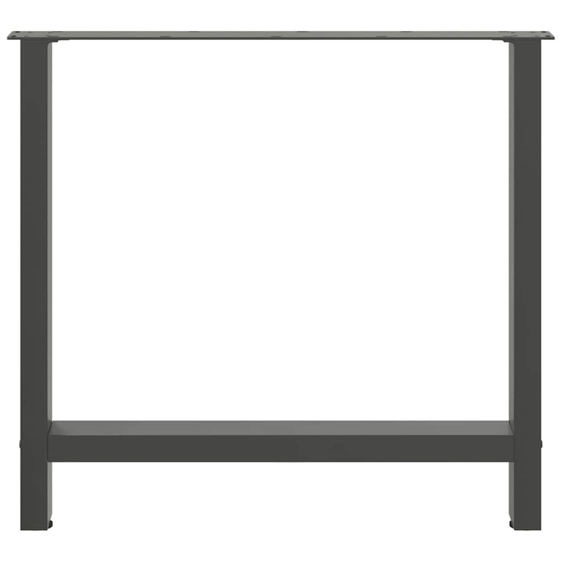 vidaXL 2 db antracitszürke acél étkezőasztalláb 70x(72-73) cm