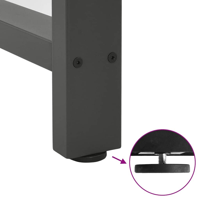 vidaXL 2 db antracitszürke acél étkezőasztalláb 70x(72-73) cm