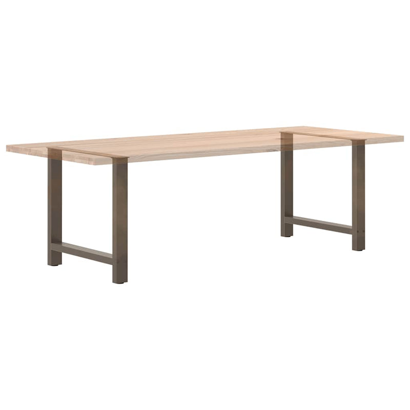 vidaXL 2 db natúr acél étkezőasztal láb 70 x (72-73) cm acél