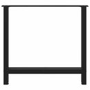 vidaXL 2 db fekete étkezőasztal láb 80 x (72-73) cm acél