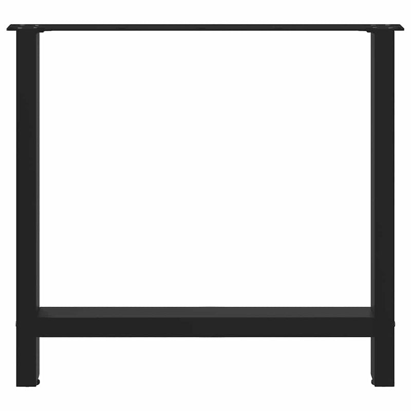 vidaXL 2 db fekete étkezőasztal láb 80 x (72-73) cm acél