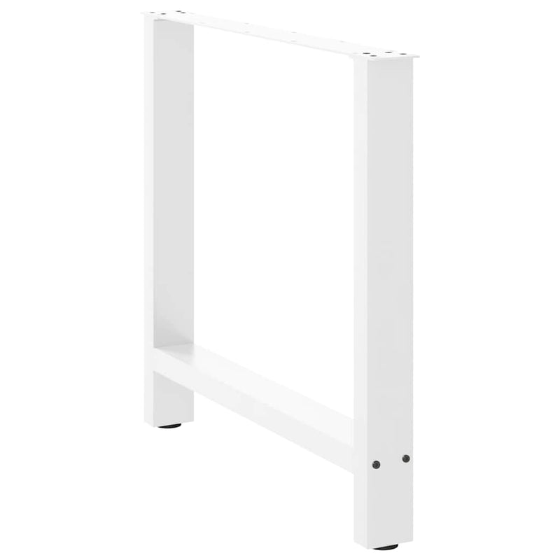 vidaXL 2 db fehér étkezőasztal láb 80 x (72-73) cm acél étkezőasztal láb