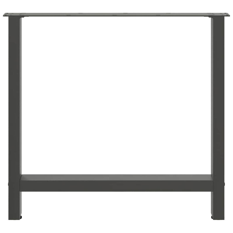 vidaXL 2 db antracitszürke acél étkezőasztalláb 80x(72-73) cm