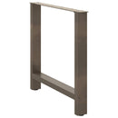 vidaXL 2 db natúr acél étkezőasztal láb 80x(72-73) cm acél