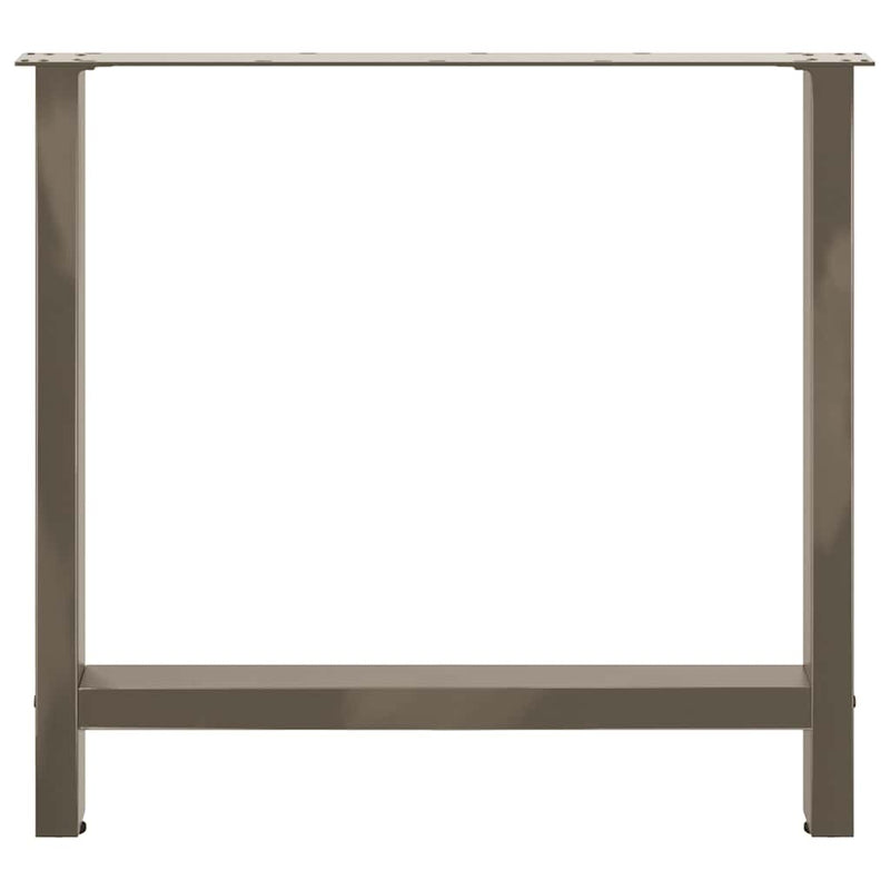 vidaXL 2 db natúr acél étkezőasztal láb 80x(72-73) cm acél