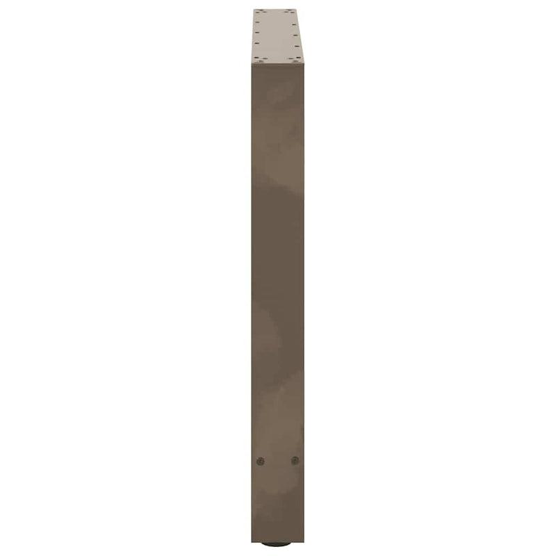 vidaXL 2 db natúr acél étkezőasztal láb 80x(72-73) cm acél