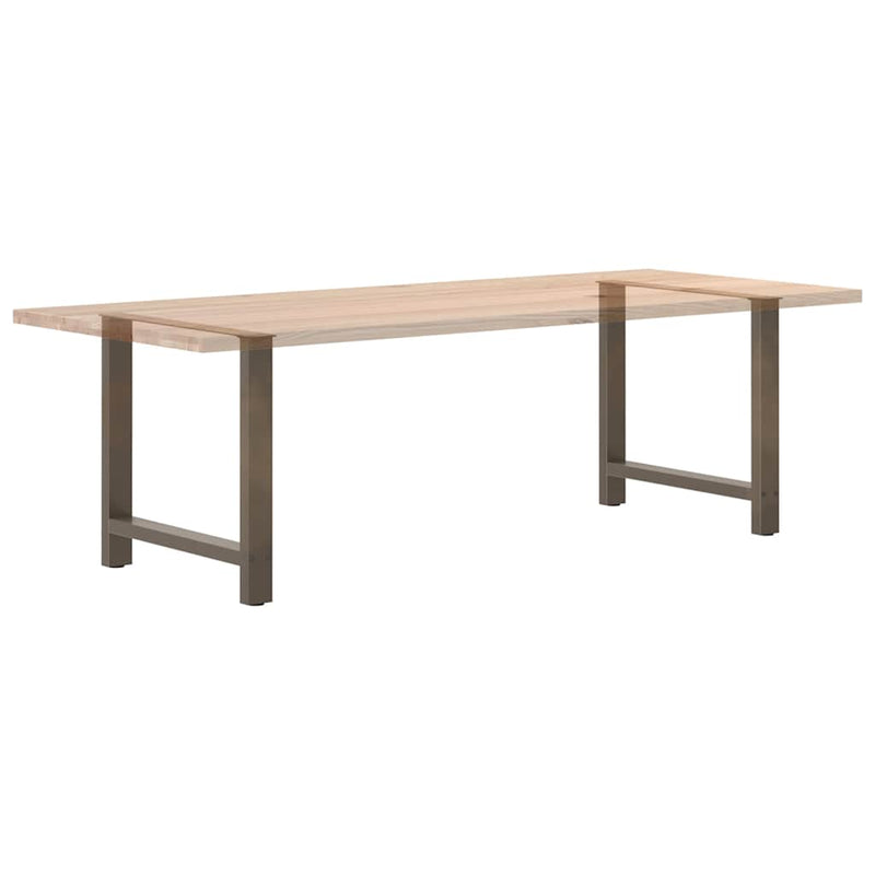 vidaXL 2 db natúr acél étkezőasztal láb 80x(72-73) cm acél