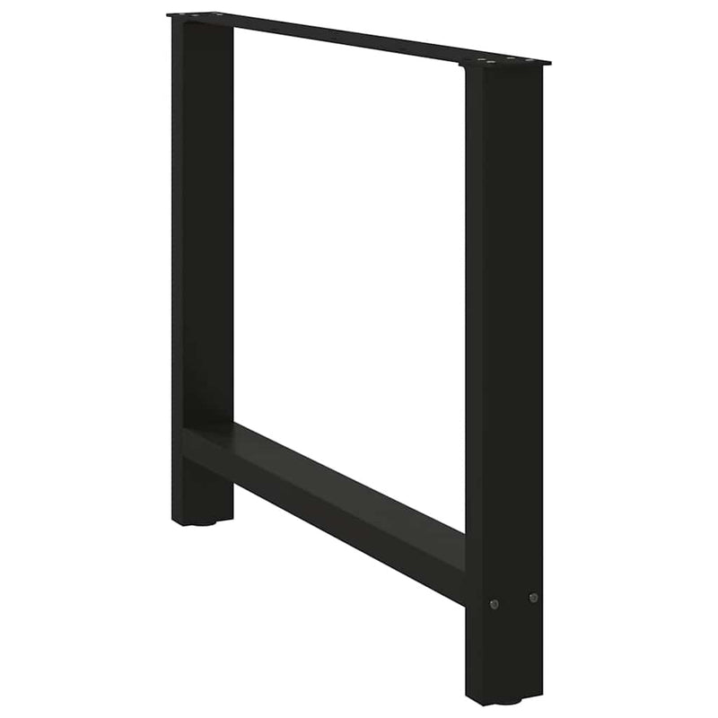 vidaXL 2 db fekete acél étkezőasztal láb 90 x (72-73) cm