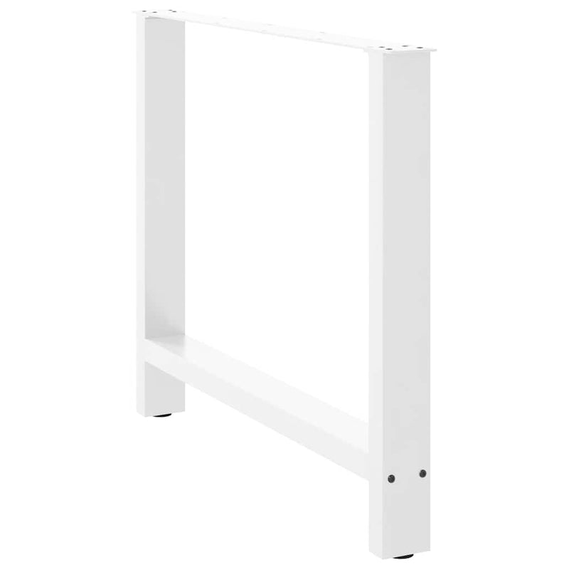 vidaXL 2 db fehér étkezőasztal láb 90 x (72-73) cm acél
