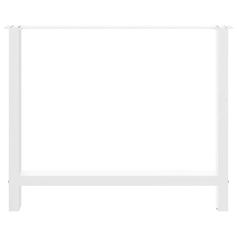vidaXL 2 db fehér étkezőasztal láb 90 x (72-73) cm acél