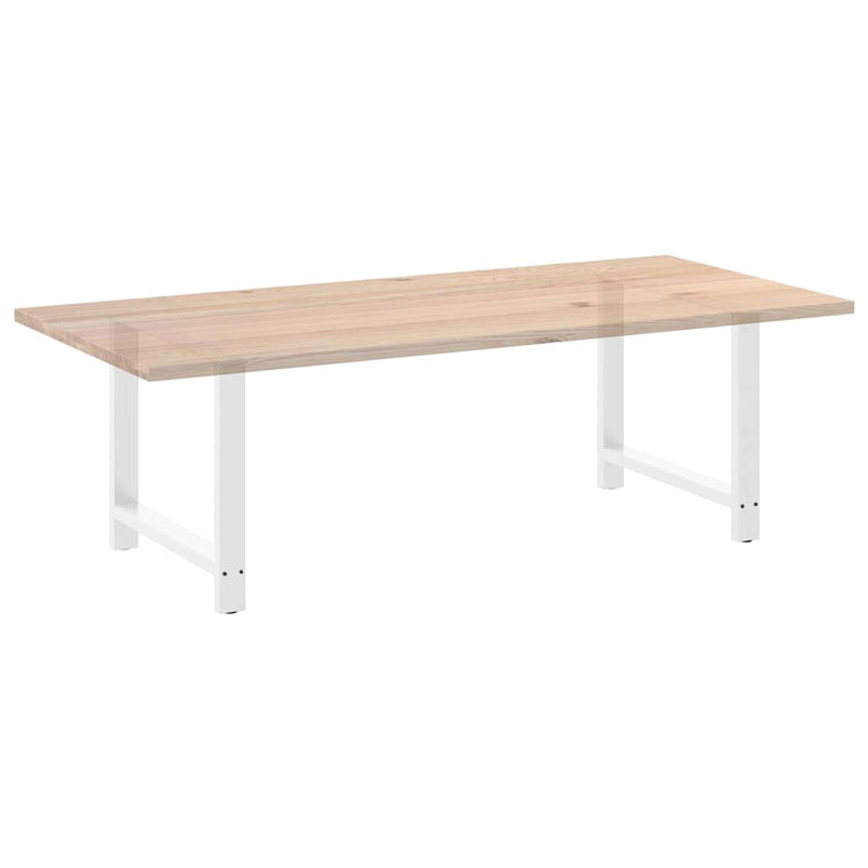 vidaXL 2 db fehér étkezőasztal láb 90 x (72-73) cm acél