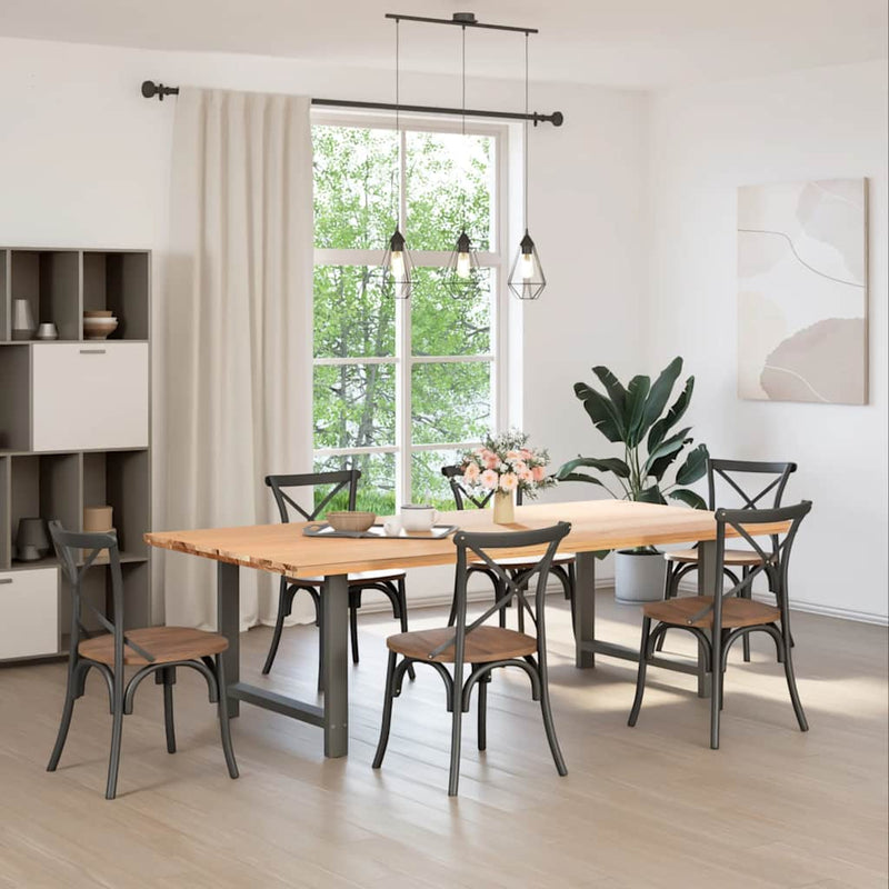 vidaXL 2 db antracitszürke acél étkezőasztalláb 90 x (72-73) cm