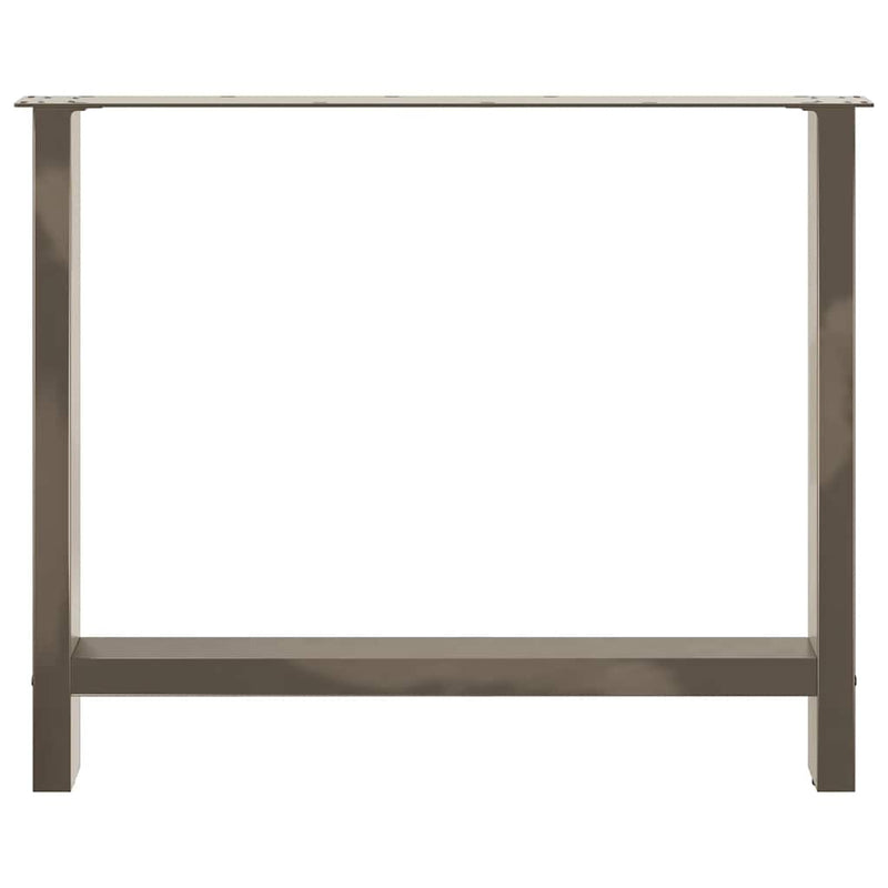 vidaXL 2 db natúr acél étkezőasztal láb 90 x (72-73) cm acél
