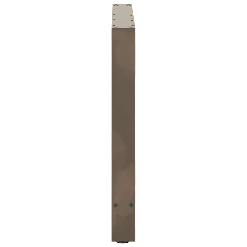 vidaXL 2 db natúr acél étkezőasztal láb 90 x (72-73) cm acél