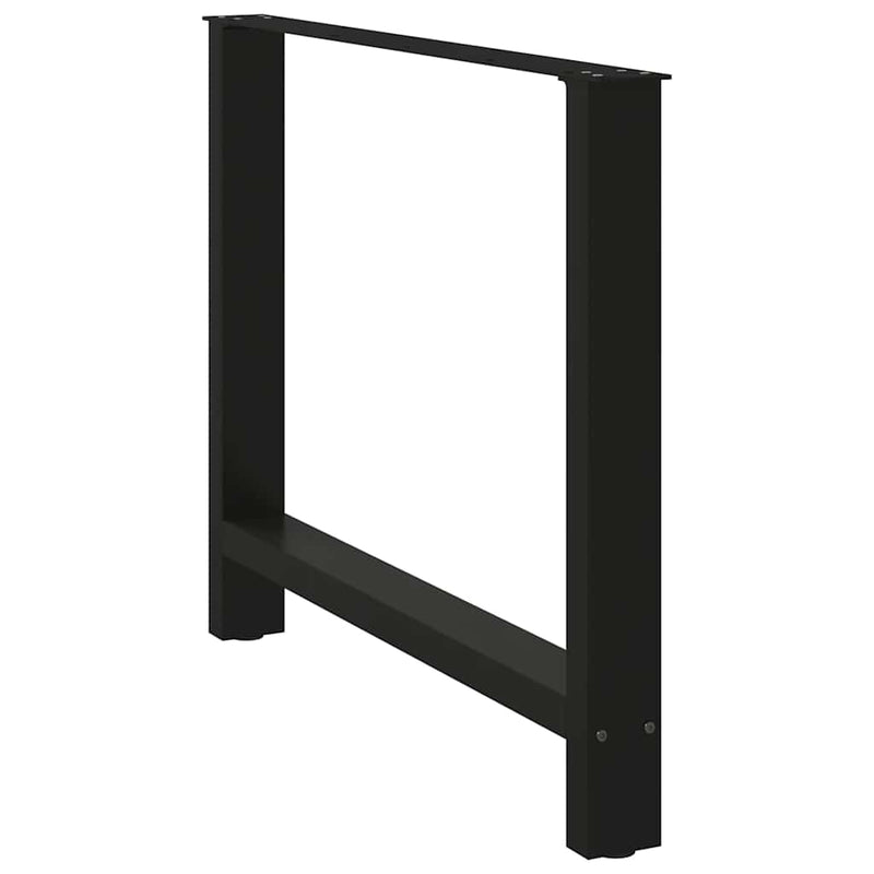 vidaXL 2 db fekete acél étkezőasztal láb 100 x (72-73) cm
