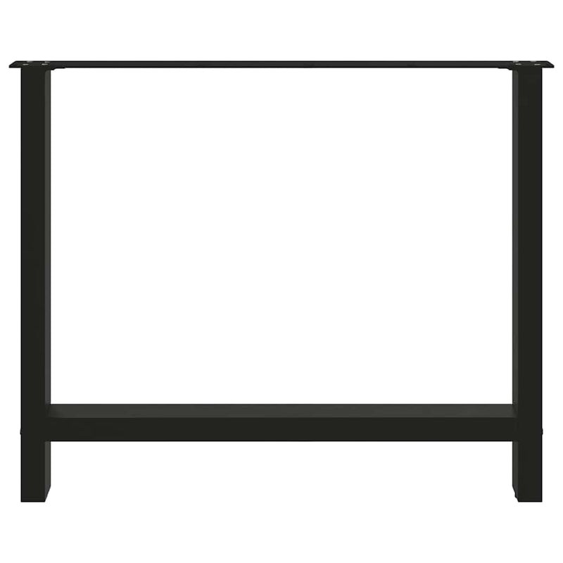 vidaXL 2 db fekete acél étkezőasztal láb 100 x (72-73) cm