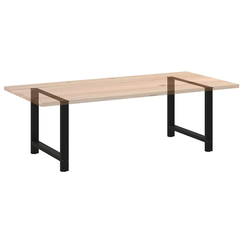 vidaXL 2 db fekete acél étkezőasztal láb 100 x (72-73) cm