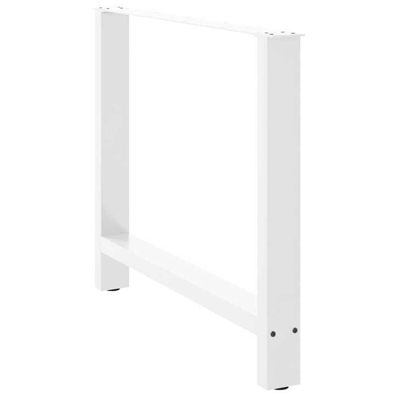 vidaXL 2 db fehér étkezőasztal láb 100 x (72-73) cm acél étkezőasztal láb