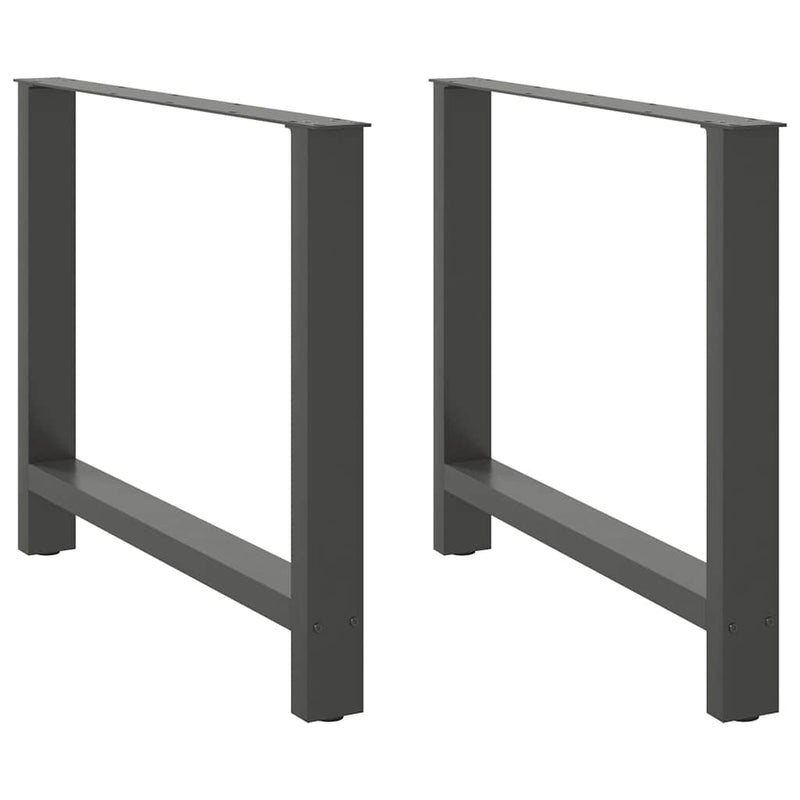vidaXL 2 db antracitszürke acél étkezőasztalláb 100 x (72-73) cm