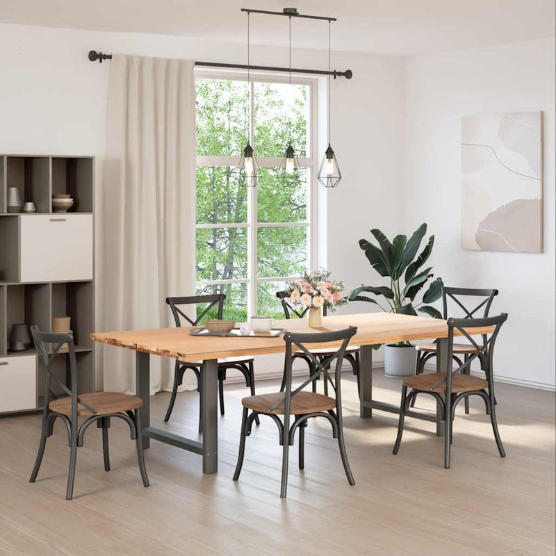vidaXL 2 db antracitszürke acél étkezőasztalláb 100 x (72-73) cm