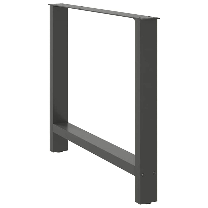 vidaXL 2 db antracitszürke acél étkezőasztalláb 100 x (72-73) cm