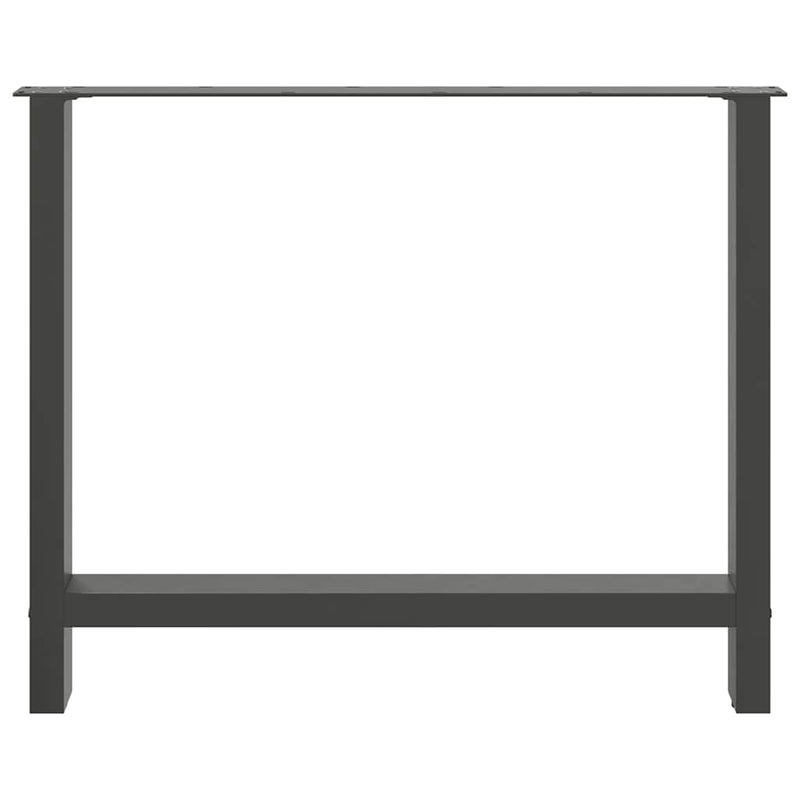 vidaXL 2 db antracitszürke acél étkezőasztalláb 100 x (72-73) cm