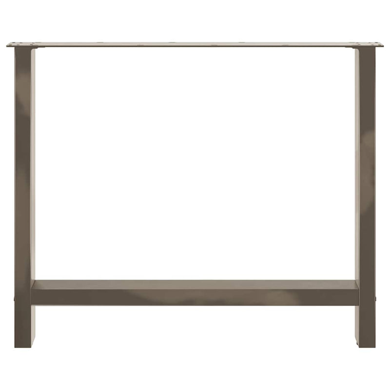 vidaXL 2 db natúr acél étkezőasztal láb 100 x (72-73) cm acél