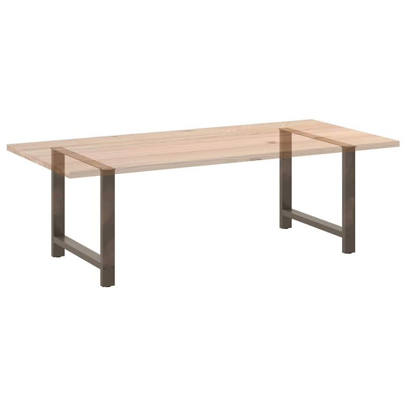 vidaXL 2 db natúr acél étkezőasztal láb 100 x (72-73) cm acél