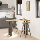 vidaXL 2 db natúr acél bárasztalláb 50x(90-91) cm