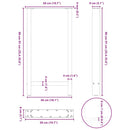 vidaXL 2 db natúr acél bárasztalláb 50x(90-91) cm