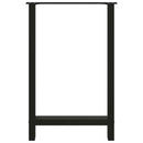 vidaXL 2 db fekete acél bárasztalláb 60 x (90-91) cm