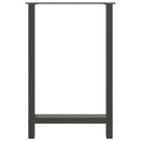 vidaXL 2 db antracitszürke acél bárasztalláb 60x(90-91) cm