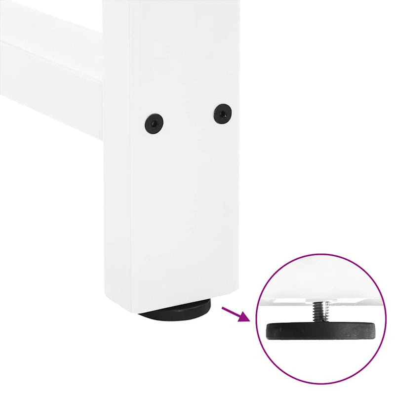 vidaXL 2 db fehér bárasztal láb 40 x (100-101) cm acél