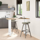 vidaXL 2 db fehér bárasztal láb 50 x (100-101) cm acél