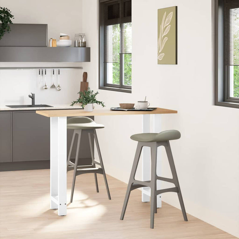 vidaXL 2 db fehér bárasztal láb 50 x (100-101) cm acél