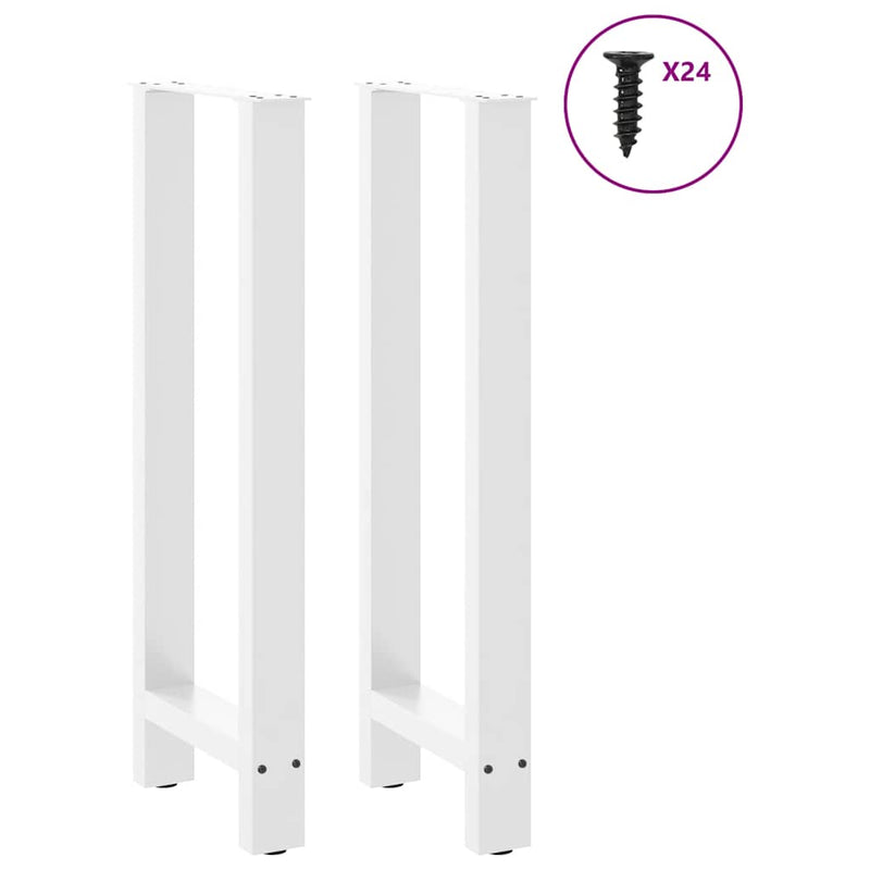 vidaXL 2 db fehér bárasztal láb 50 x (100-101) cm acél