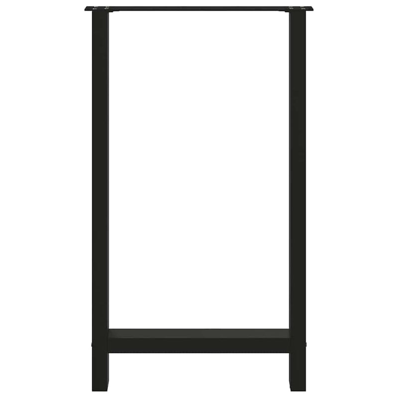 vidaXL 2 db fekete acél bárasztal láb 60 x (100-101) cm