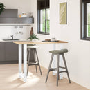 vidaXL 2 db fehér bárasztal láb 60 x (100-101) cm acél