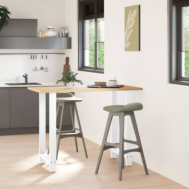 vidaXL 2 db fehér bárasztal láb 60 x (100-101) cm acél