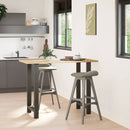 vidaXL 2 db antracitszürke acél bárasztalláb 60x(100-101) cm