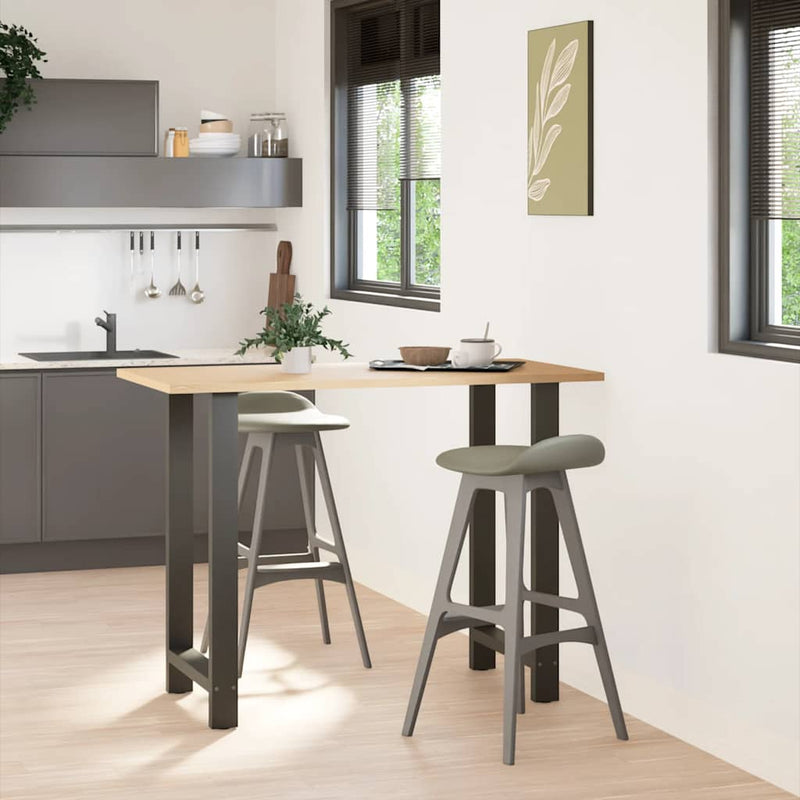 vidaXL 2 db antracitszürke acél bárasztalláb 60x(100-101) cm