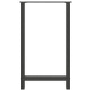 vidaXL 2 db antracitszürke acél bárasztalláb 60x(100-101) cm