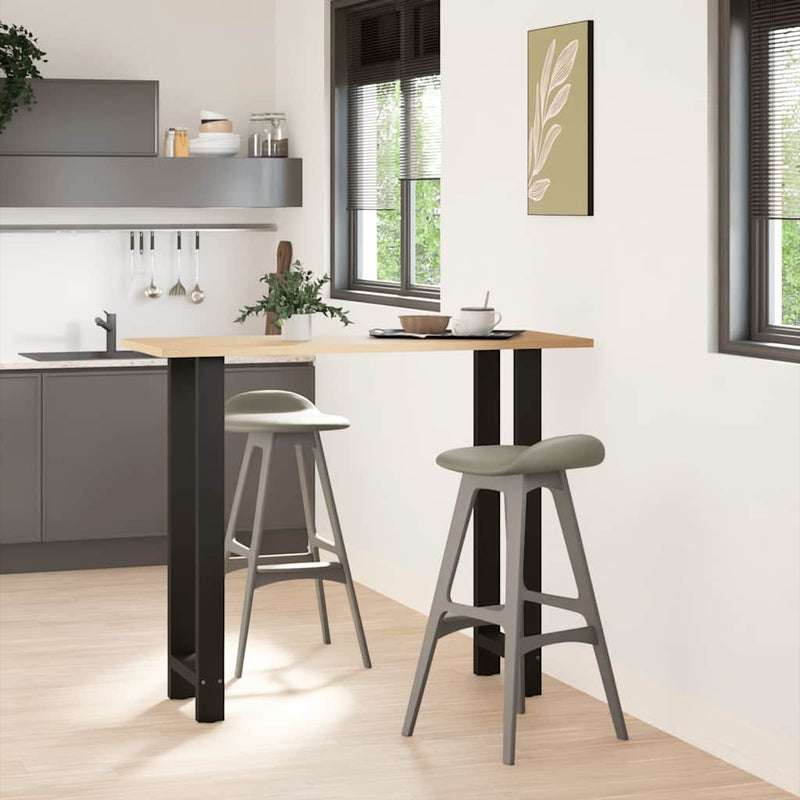 vidaXL 2 db fekete acél bárasztal láb 40 x (110-111) cm