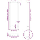 vidaXL 2 db fekete acél bárasztal láb 40 x (110-111) cm