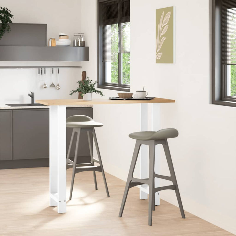 vidaXL 2 db fehér bárasztal láb 40 x (110-111) cm acél