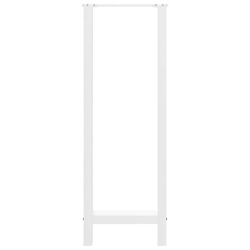 vidaXL 2 db fehér bárasztal láb 40 x (110-111) cm acél