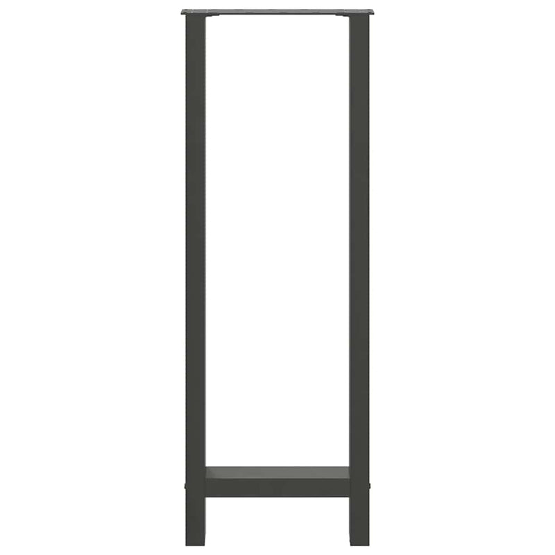 vidaXL 2 db antracitszürke acél bárasztalláb 40x(110-111) cm
